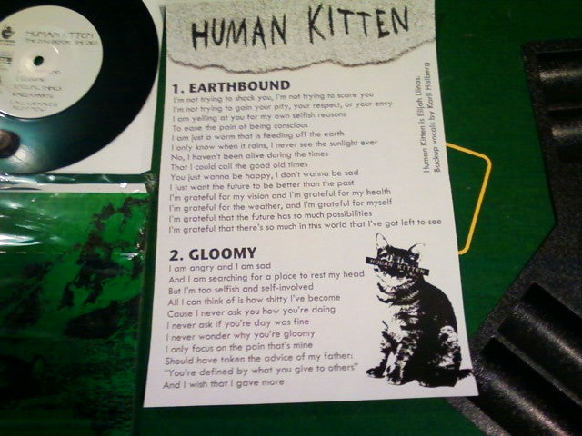 Human Kitten - The Day Before She Died 7" Vinyl Record Pink Cover